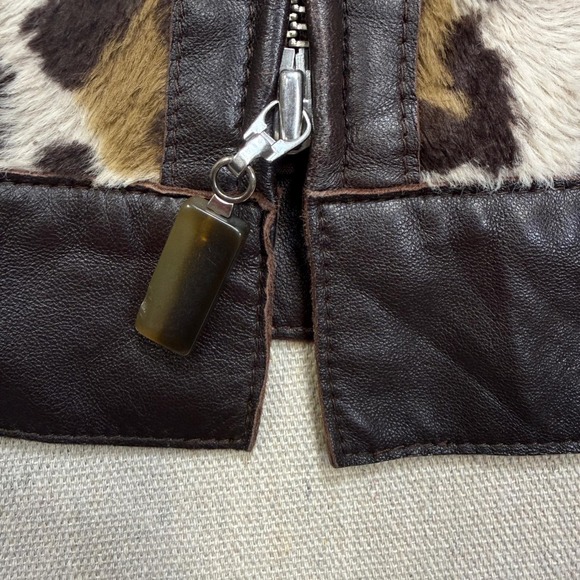 Doncaster Leopard Print Faux Fur Leather Trim Jacket - Picture 2 of 11